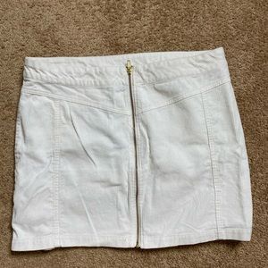 White zip down skirt